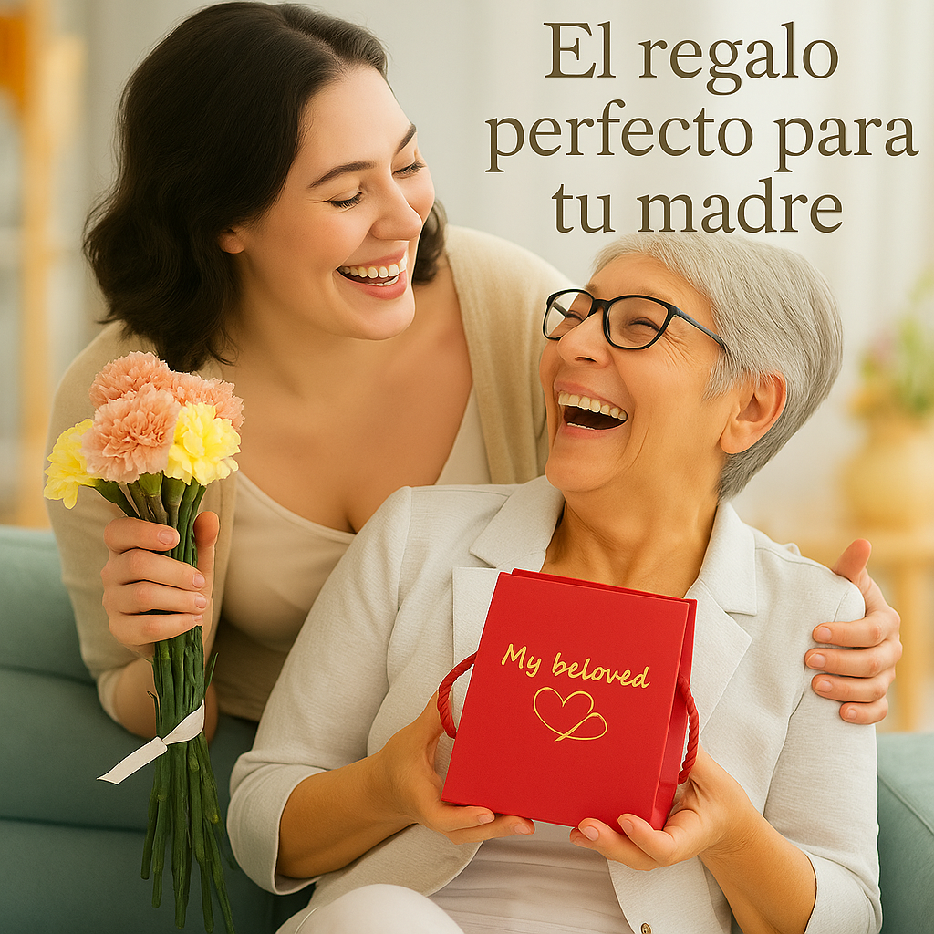 REGALO DÍA DE LA MADRE CAJA DE JOYERÍA CON FLOR Y MENSAJE ESPECIAL