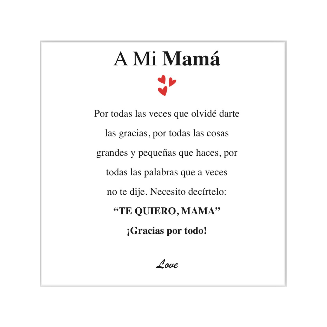 REGALO DÍA DE LA MADRE CAJA DE JOYERÍA CON FLOR Y MENSAJE ESPECIAL